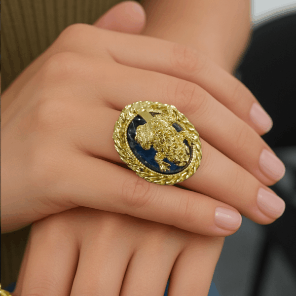 anello-golden-frogs-round-blue